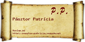 Pásztor Patrícia névjegykártya